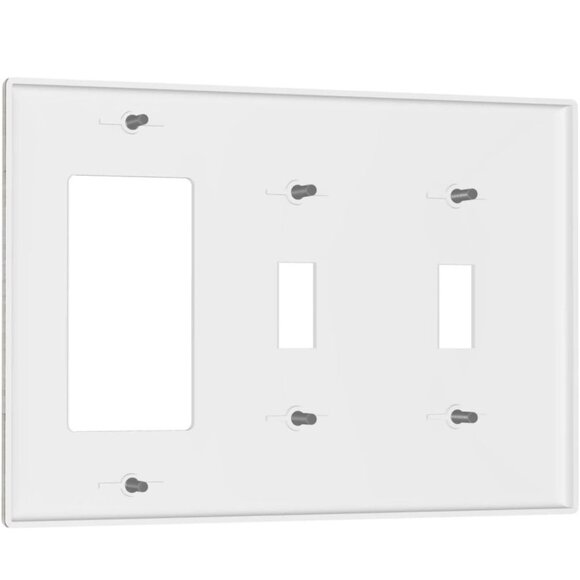 Farmhouse Home Combination Wall Plate 3 Gang Toggle/Toggle/Rocker Switch Cover - Picture 4 of 8